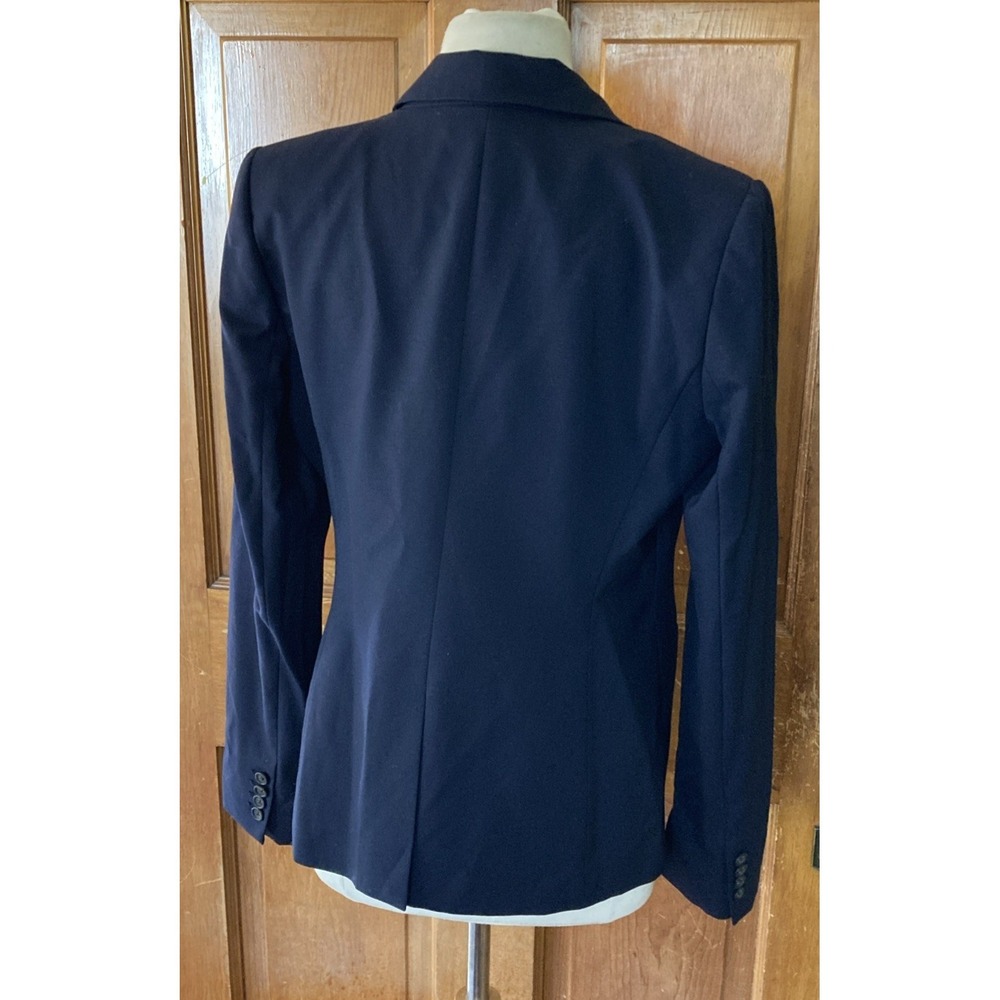 J. Crew 1035 Super 120's Blazer Sz 10 Tall Navy Wool Schoolboy Jacket Academia - Picture 2 of 11